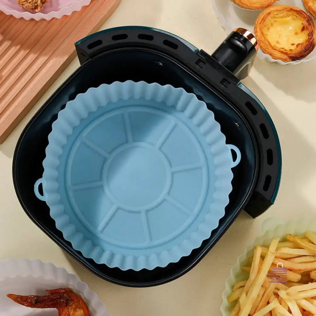 AirFryerMate mat sky blue in air fryer try 