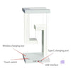 An image of a Martify LED Suspending Anti-gravity Night Light with 10W Wireless Charger Desk Lamp labeled.