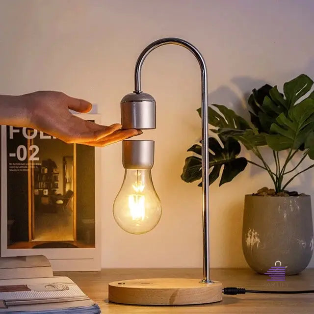 MagnaGlow Levitating LED Desk Lamp with Optional Wireless Charging